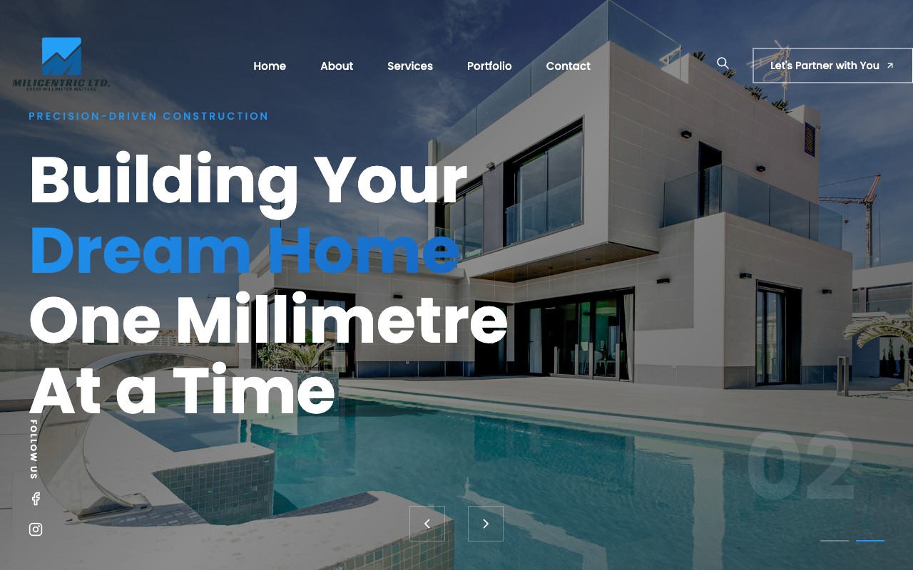 Milicentric website screenshot